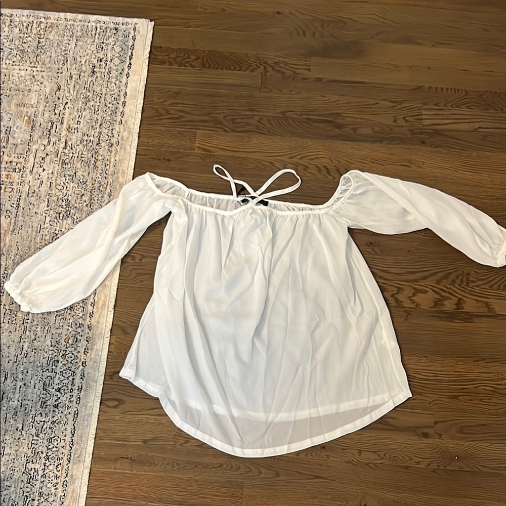 Elegant White Off-Shoulder Women's Top